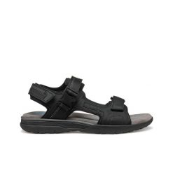 Sandały Geox Spherica EC5 B. Czarne sandały męskie Geox, na lato, bez wzorów, z gumy, eleganckie, bez zapięcia. Za 330.99 zł.