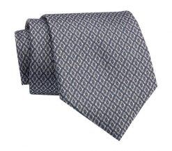 Krawat Klasyczny, Granatowo-Biały w Drobny Geometryczny Wzór, Szeroki 8 cm, Elegancki -CHATTIER. Niebieskie krawaty i muchy Chattier, bez wzorów, z tkaniny, eleganckie. Za 49.00 zł.