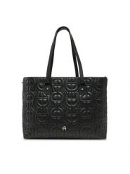 Aigner Torebka 137074 Czarny. Czarne shopperki damskie Aigner, bez wzorów, ze skóry, bez dodatków. Za 2,029.00 zł.