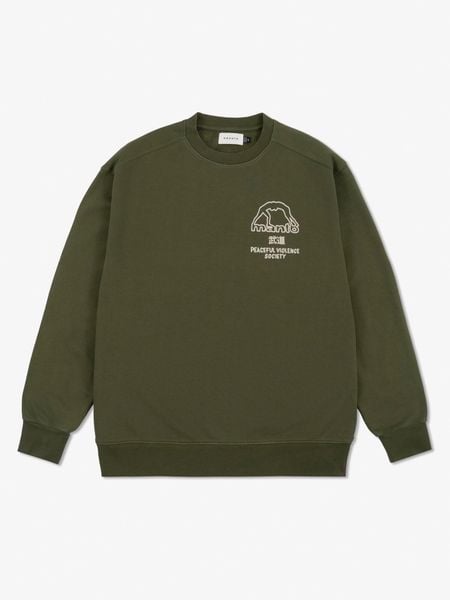 MANTO bluza SOCIETY khaki. Zielone bluzy damskie Manto, uniwersalny, bez wzorów, z bawełny, bez ramiączek, bez kaptura. Za 259.99 zł.