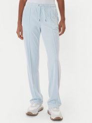 Juicy Couture Spodnie dresowe Tina JCWBJ225307 Błękitny Regular Fit. Niebieskie spodnie dresowe damskie Juicy Couture, bez wzorów, z dresówki. Za 399.99 zł.