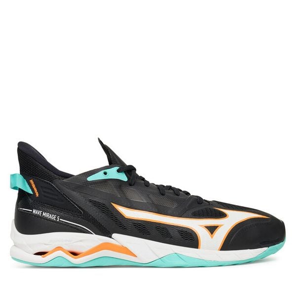 Buty halowe Mizuno. Czarne buty sportowe męskie Mizuno, bez wzorów, bez zapięcia, mizuno wave. Za 458.99 zł.