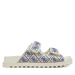 Klapki Guess. Klapki damskie Guess, z aplikacjami, bez obcasa, bez zapięcia. Za 299.99 zł.
