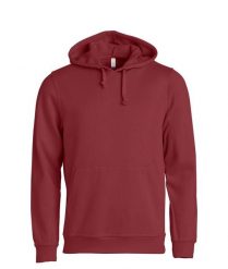 Clique Basic Hoody — unisex bluza z kapturem, trwała – burgundy. Czerwone bluzy damskie CLIQUE, uniwersalny, bez wzorów, z bawełny, bez ramiączek, z kapturem. Za 172.75 zł.