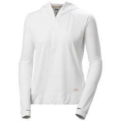 Damska bluza z kapturem zapinana na zamek 1/2 Helly Hansen Shine Solen. Białe bluzy damskie Helly Hansen, bez wzorów, bez ramiączek, z kapturem. Za 422.00 zł.