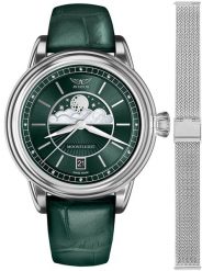 Zegarek damski Aviator V.1.33.0.262.4-SET srebrny. Szare zegarki damskie AVIATOR, srebrne. Za 2,919.90 zł.