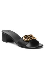 Giuseppe Zanotti Klapki E200087 Czarny. Czarne klapki damskie Giuseppe Zanotti, bez wzorów, ze skóry, bez obcasa, bez zapięcia. Za 1,939.00 zł.