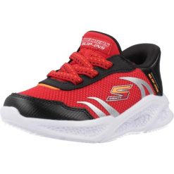 Buty SKECHERS SLIP-INS METEOR LIGHTS Czerwony. Czerwone buty zimowe męskie Skechers, bez wzorów, z syntetyku, bez obcasa, bez zapięcia. Za 207.99 zł.