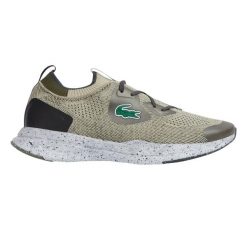 Buty do chodzenia damskie Lacoste Neo Run. Brązowe obuwie trekkingowe damskie Lacoste, z gumy, bez zapięcia. Za 267.00 zł.