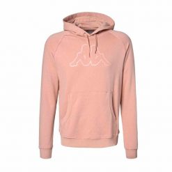 Bluza z kapturem Kappa Zaiver. Czerwone bluzy męskie Kappa, m, bez wzorów, casualowe, bez ramiączek, z kapturem. W wyprzedaży za 217.65 zł.