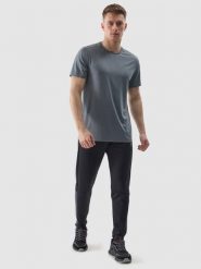 4F Spodnie treningowe szybkoschnące męskie - czarne 3XL. Czarne spodnie sportowe męskie 4F, l, bez wzorów, z dzianiny, na fitness i siłownię. W wyprzedaży za 99.99 zł.