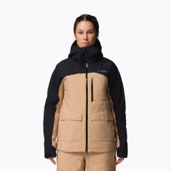 Kurtka narciarska damska Columbia Highland Summit III Insulated. Brązowe kurtki sportowe damskie Columbia, na zimę, bez wzorów, bez ramiączek, bez kaptura, narciarskie. Za 999.99 zł.