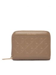 Calvin Klein Portfel Emblem Aop Embossed Zip Around LV04F1081G Beżowy. Brązowe portfele damskie Calvin Klein, ze skóry. Za 289.99 zł.
