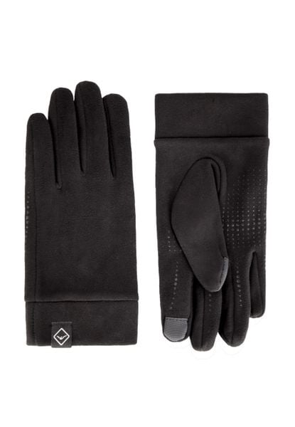 Rękawiczki polarowe H-WILLIAM. Czarne rękawiczki męskie Volcano, bez wzorów, z polaru. Za 49.99 zł.