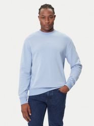 BOSS Bluza WeSmallcrew 50514541 Niebieski Relaxed Fit. Niebieskie bluzy męskie Boss, m, bez wzorów, z bawełny, bez ramiączek, bez kaptura. Za 379.99 zł.