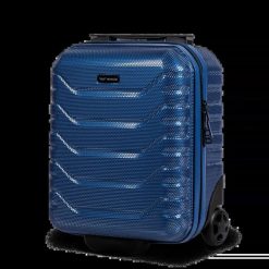 Walizka kabinowa mini Wings CRAKE 16" MIDDLE BLUE. Niebieskie walizki damskie Wings, bez wzorów, z materiału, duże. Za 169.90 zł.