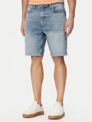 Guess Szorty jeansowe M6GD27 D0778 Niebieski jasny Regular Fit. Niebieskie szorty męskie Guess, z aplikacjami, z bawełny. Za 344.99 zł.