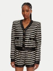 Balmain Marynarka DF1KL180XJ31 Czarny Regular Fit. Czarne marynarki i żakiety damskie Balmain, bez wzorów, z syntetyku, bez kołnierzyka, bez ramiączek. Za 7,949.00 zł.