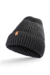 Ciepła czapka damska na zimę Brødrene cz46 108 c. szara. Szare czapki damskie na zimę, bez wzorów, eleganckie. Za 59.90 zł.