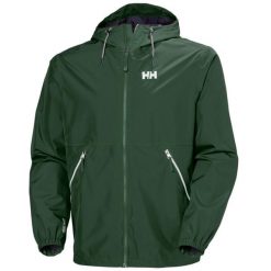 Kurtka wodoodporna Helly Hansen Sandoy. Zielone kurtki męskie Helly Hansen, m, bez wzorów, z kapturem. Za 627.50 zł.