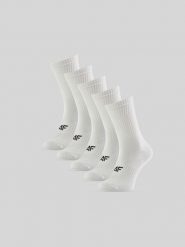 4F Skarpetki długie (5-pack) damskie - białe 35-38. Białe skarpetki damskie 4F, bez wzorów, z bawełny. Za 69.99 zł.