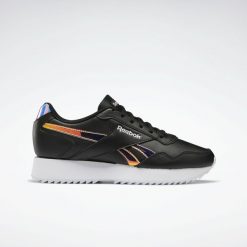 Obuwie Sportowe Damskie Reebok Royal Glide Ripple Double W Czarny. Białe obuwie sportowe damskie Reebok, bez wzorów, z gumy, bez zapięcia, trekkingowe, Reebok Royal. Za 224.00 zł.