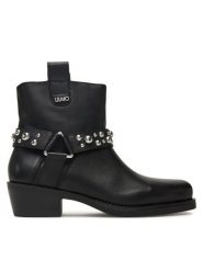 Liu Jo Botki Roxy 01 SF5047 P0102 Czarny. Czarne botki damskie Liu Jo, bez wzorów, ze skóry, bez obcasa, na płaskiej podeszwie, bez zapięcia. Za 999.99 zł.