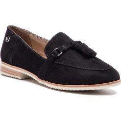 Lordsy TAMARIS - 1-24204-22 Black Suede 004. Czarne półbuty damskie Tamaris, bez wzorów, z materiału, bez obcasa, na obcasie, bez zapięcia. W wyprzedaży za 169.00 zł.
