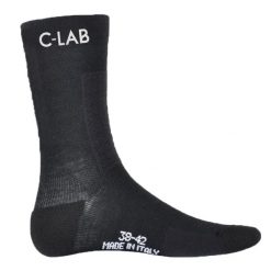 Zimowe skarpety kolarskie z wełny merino. Białe skarpetki damskie C-LAB, bez wzorów, z wełny. Za 121.17 zł.