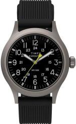 Zegarek Timex Zegarek męski Timex TW2Y63300 czarny. Czarne zegarki męskie Timex, bez wzorów. Za 329.00 zł.