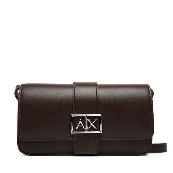 Torebka Armani Exchange. Brązowe listonoszki damskie Armani Exchange, bez wzorów, bez dodatków. Za 287.99 zł.