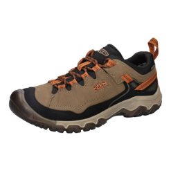 Buty trekkingowe TARGHEE IV WP M marki Keen. Brązowe trekkingi męskie Keen, z materiału, bez zapięcia. Za 741.50 zł.