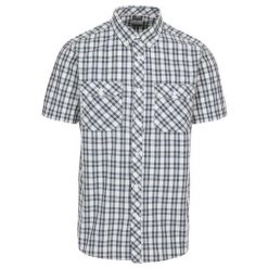 Trespass Baileysbridge - Męska koszula codzienna w kratkę o północy. Niebieskie koszule męskie Trespass, m, bez wzorów, sportowe, bez kołnierzyka, bez ramiączek. Za 248.99 zł.