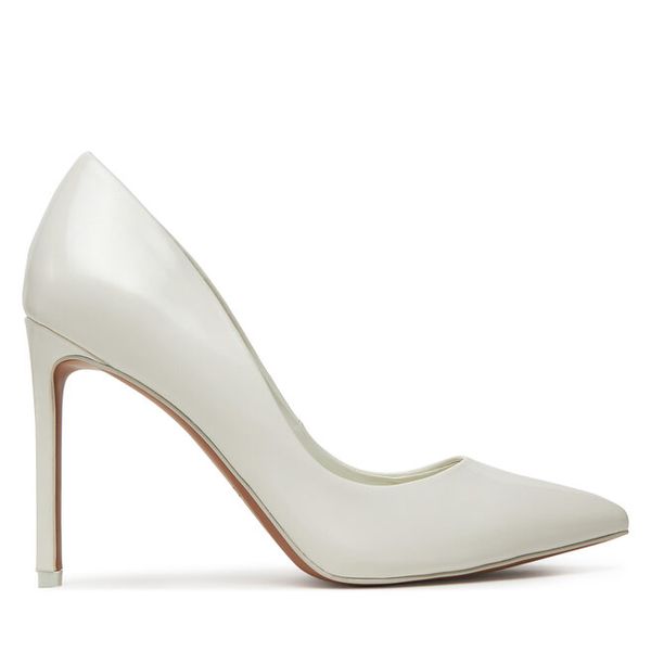 Szpilki Aldo. Białe szpilki damskie Aldo, bez wzorów, bez obcasa, na szpilce, bez zapięcia. Za 219.99 zł.