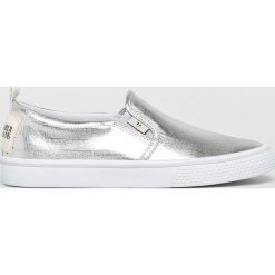 Trussardi Jeans - Tenisówki. Szare trampki i tenisówki damskie TRUSSARDI JEANS, bez wzorów, z jeansu, bez zapięcia. W wyprzedaży za 299.90 zł.
