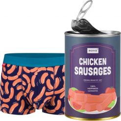 Soxo Męskie Bokserki kiełbaski w puszce idealny zabawny prezent dla Niego L. Bokserki męskie Soxo, bez wzorów. Za 65.99 zł.