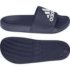 Klapki adidas Adilette GZ3774 niebieskie. Niebieskie klapki męskie bez wzorów, z materiału, bez zapięcia. W wyprzedaży za 193.88 zł.