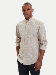 BOSS Koszula Ricoplus 50561608 Szary Regular Fit. Szare koszule męskie Boss, l, bez wzorów, z bawełny, bez kołnierzyka, bez ramiączek. Za 449.99 zł.