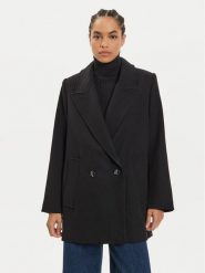 IVY OAK Płaszcz wełniany Jenna IO119100 Czarny Regular Fit. Czarne płaszcze damskie IVY & OAK, na zimę, s, bez wzorów, z wełny, bez kołnierzyka, bez kaptura. Za 2,249.00 zł.