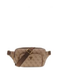 Guess Nerka HMMILO P6398 Beżowy ciemny. Brązowe plecaki męskie Guess, z aplikacjami, ze skóry. Za 327.99 zł.