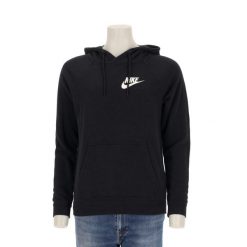 Second life - Nike bluza damska z kapturem - Jak nowy. Czarne bluzy damskie Nike, l, bez wzorów, z materiału, eleganckie, bez ramiączek, z kapturem. Za 97.94 zł.