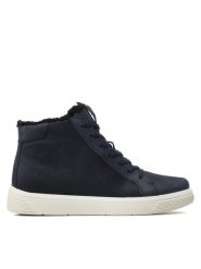 ECCO Botki Street Tray K GORE-TEX 70528302303 Granatowy. Niebieskie botki damskie ecco, bez wzorów, z gore-texu, street, bez obcasa, na płaskiej podeszwie, bez zapięcia. Za 579.99 zł.