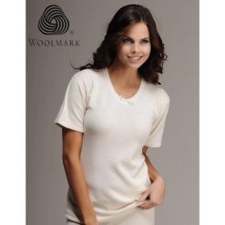Podkoszulek termoaktywny bielizna damski 100% merino Woolona. Biała bielizna sportowa damska WOOLONA, bez wzorów. W wyprzedaży za 162.00 zł.