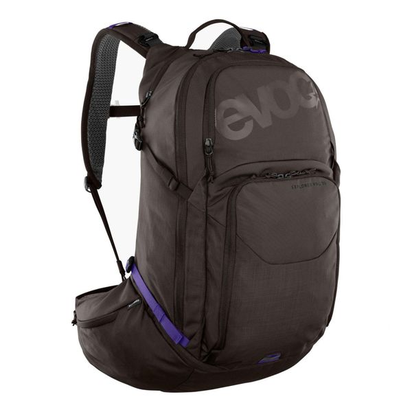 Plecak rowerowy Evoc Explorer Pro 30 - coffee. Brązowe plecaki męskie EVOC, bez wzorów, z materiału. Za 953.00 zł.