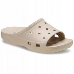 Klapki Dla Dorosłych Crocs Saturday Slide. Czerwone klapki męskie Crocs, bez wzorów, z materiału, bez zapięcia. Za 139.99 zł.