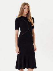 Marciano Guess Sukienka dzianinowa 5YGK53 5876Z Czarny Regular Fit. Czarne sukienki damskie Marciano Guess, z aplikacjami, z dzianiny, bez kołnierzyka, bez ramiączek. Za 739.99 zł.