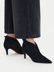 Nine West Botki CEO-C6019-2 Czarny. Czarne botki damskie Nine West, bez wzorów, z materiału, bez obcasa, na szpilce, bez zapięcia. Za 279.99 zł.