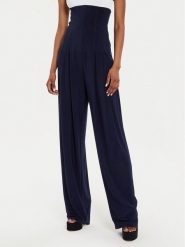 NORMA KAMALI Spodnie palazzo KK2247PLE96951 Granatowy Wide Leg. Niebieskie spodnie materiałowe damskie Norma Kamali, bez wzorów, z materiału. Za 669.99 zł.