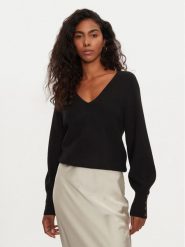 Morgan Sweter 242-MPANDA Czarny Regular Fit. Czarne swetry nierozpinane damskie Morgan, s, bez wzorów, z syntetyku, bez kołnierzyka, bez ramiączek. Za 149.99 zł.