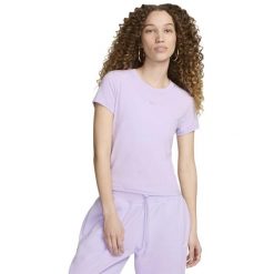 Podkoszulek Nike W Sportswear Chill Knit, Kobiety. Fioletowe koszulki sportowe damskie Nike, bez wzorów, bez ramiączek. Za 290.00 zł.
